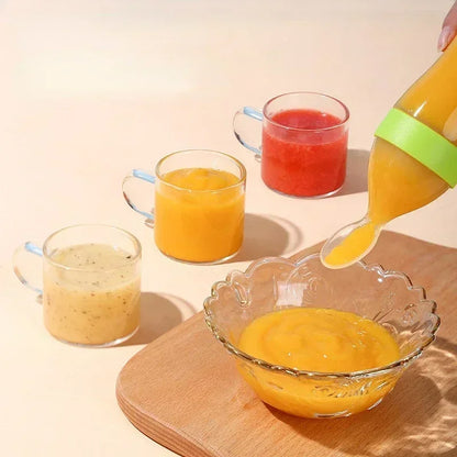 Toddler-Friendly Feeding Kit: Safe Spoon Bottle & Fruit Feeder for Nutritious Meals