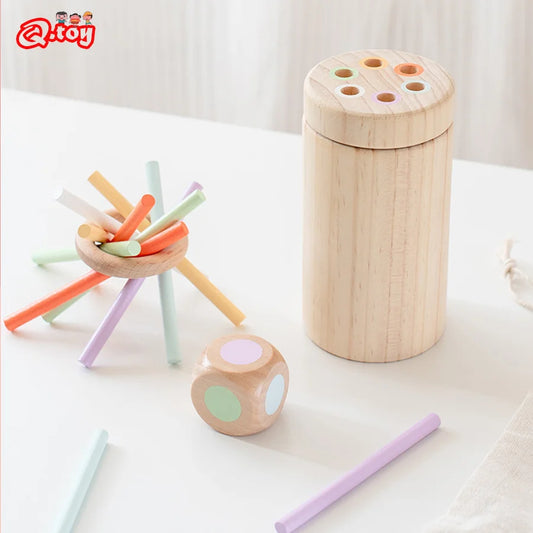 Montessori Learning Educational Toys Wooden Stickers Color Sorting Cognition Balance Training Teaching Aids for Kids Fine Motor