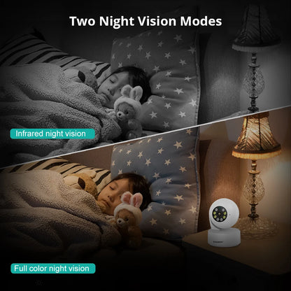 BOAVISION 4MP HD Wifi PTZ Security Camera with AI Human Tracking, Two-Way Audio, and Color Night Vision for Smart Home Surveillance