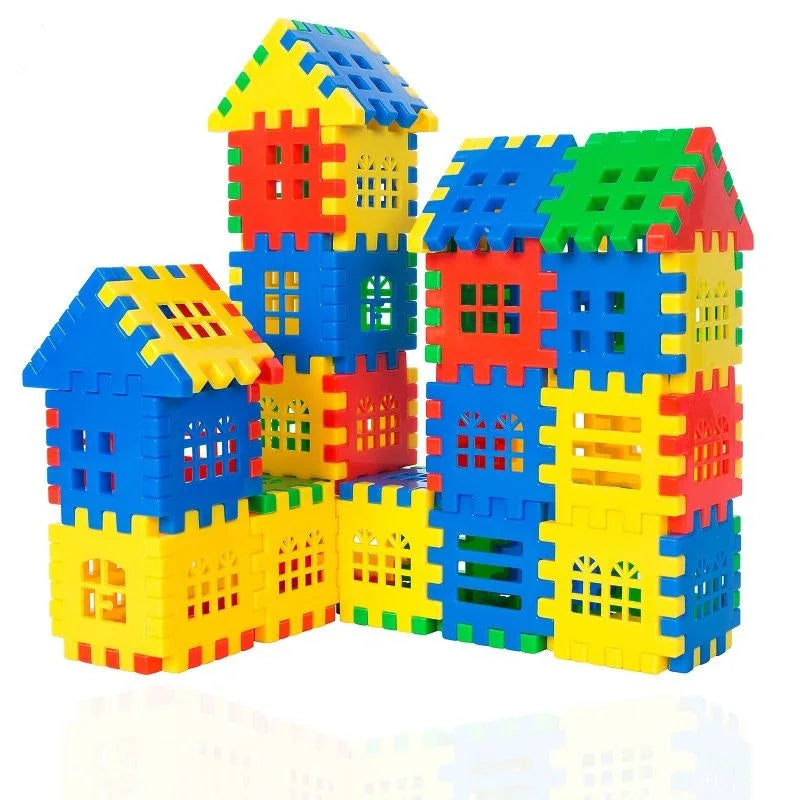 50-Piece Educational Building Block Set - Baby Paradise House Spelling Puzzle for Creative City Models and Montessori Learning