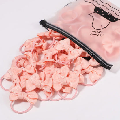 5-Pack Kids Hair Accessories with Bow Scrunchies - Elastic Hair Ties for Girls and Babies