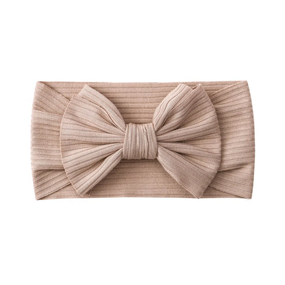 Vibrant Knit Baby Headbands with Bow - Soft Elastic Turban Accessories for Infant Girls
