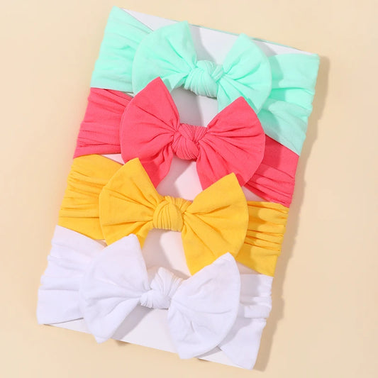 48-Color Bowknot Headband for Babies - Stylish Elastic Hair Accessory for Girls