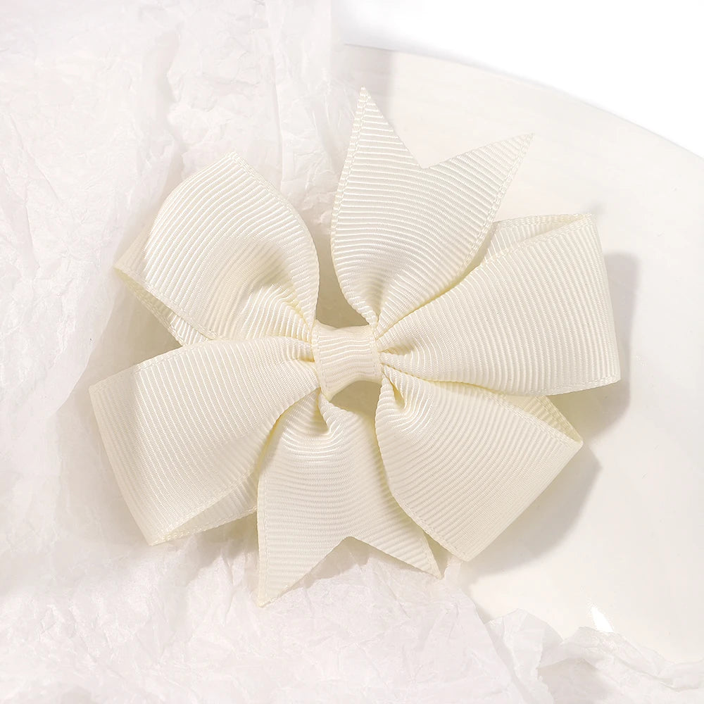 Vibrant Grosgrain Ribbon Hair Bow Clips for Girls - Colorful Hair Accessories for Kids