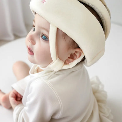 Cute Cartoon Baby Safety Helmet for Toddlers - Adjustable Anti-Fall Head Protection Cap for 0-3 Years