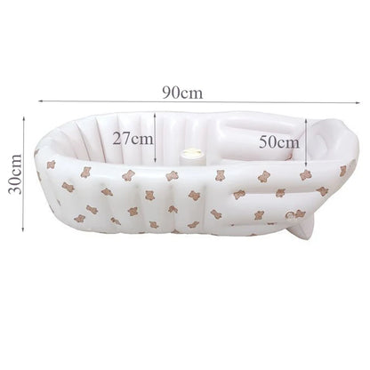 Portable Inflatable Baby Bath Tub - Folding Outdoor Water Play Pool for Newborns and Infants