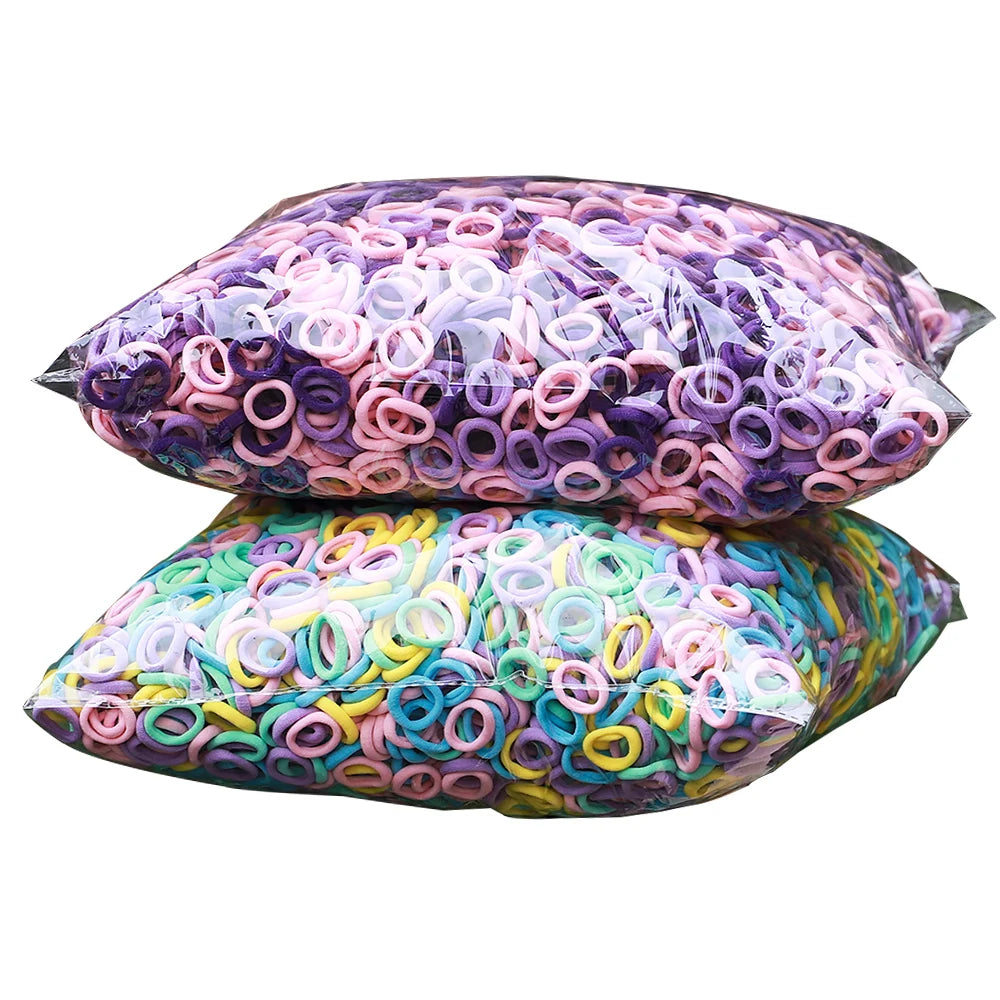 480PCS Vibrant Nylon Elastic Hair Ties for Girls – Colorful Ponytail Holders & Scrunchies for Fashionable Kids