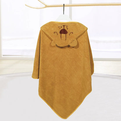Adorable Cartoon Animal Hooded Bath Towels for Babies - Soft, Warm, and Versatile Toddler Bathrobes
