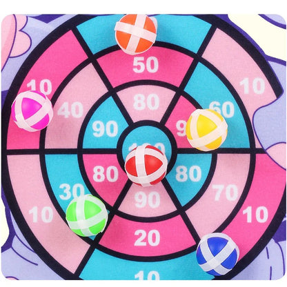 Montessori Sticky Ball Dart Board Game for Kids Ages 4 to 6 - Fun Indoor & Outdoor Sports Toy for Boys and Girls