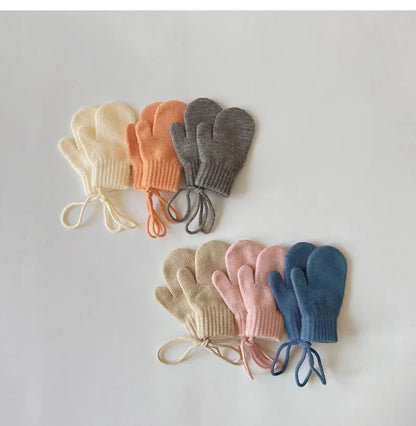 Vibrant Cashmere Baby Mittens for Winter - Knitted Kids Gloves for Boys & Girls (Ages 1-3)