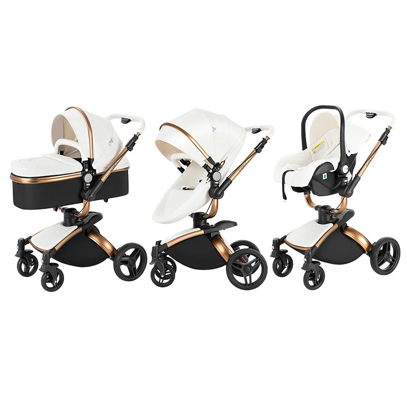 Versatile 3-in-1 Lightweight Baby Stroller for Newborns - Easy-Fold Carriage and Travel Solution