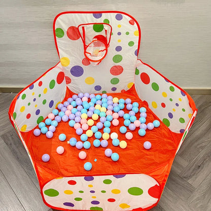 Ultimate 3-in-1 Kids Ball Pool and Playpen with Crawling Tunnel - Portable Indoor/Outdoor Fun for Ages 0-14+ (Balls Not Included)