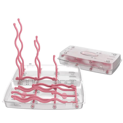 Baby Feeding Essentials Double-Sided Drying Rack with Portable Nipple Shelf