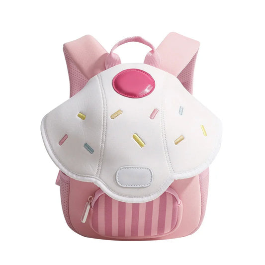 Adorable Cartoon Mushroom Mini Backpack for Girls - Trendy Kindergarten School Bag and Snack Carrier for Outdoor Adventures