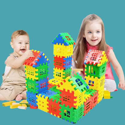 50-Piece Educational Building Block Set - Baby Paradise House Spelling Puzzle for Creative City Models and Montessori Learning