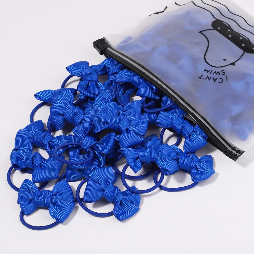 5-Pack Kids Hair Accessories with Bow Scrunchies - Elastic Hair Ties for Girls and Babies