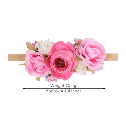 Sweet Floral Elastic Headband for Baby Girls - Adorable Hair Accessory for Newborns and Toddlers, Perfect for Gifting and Special Occasions