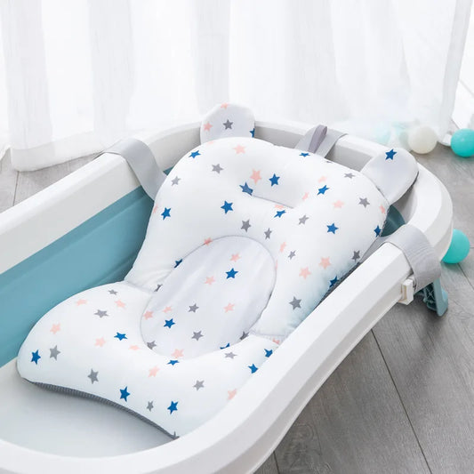 Inflatable Non-Slip Baby Bath Seat for Newborns - Portable Cushion Mat for Baby Shower