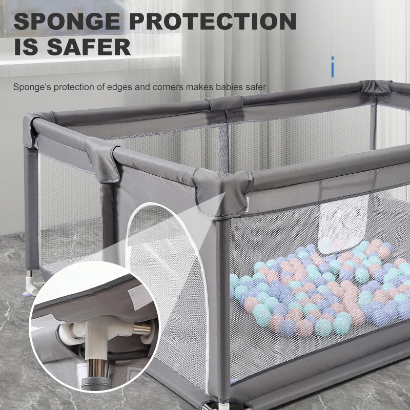 Versatile Baby Playpen Corral with Safety Guardrail for Secure Playtime