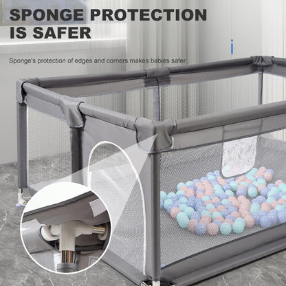 Versatile Baby Playpen Corral with Safety Guardrail for Secure Playtime