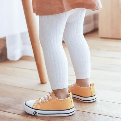 Spring Autumn Baby Pants Newborn Boys Girls Leggings Soft Cotton Stretch Tights Kids Children Knitting Trousers for 0-6 Years
