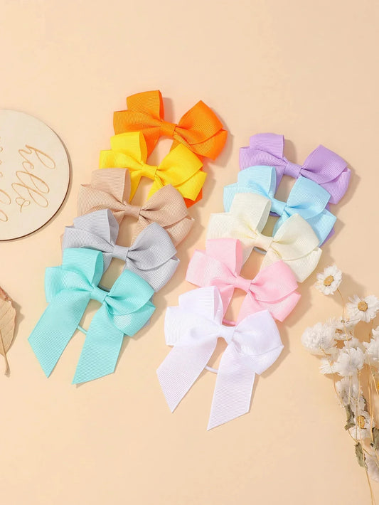 10-Pack Cute Elastic Hair Ties for Girls and Babies - Ideal Rubber Bands for Ponytails and Hair Styles