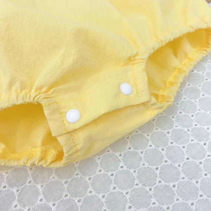 Adorable 2-Piece Summer Newborn Princess Jumpsuit with Matching Headband for Baby Girls