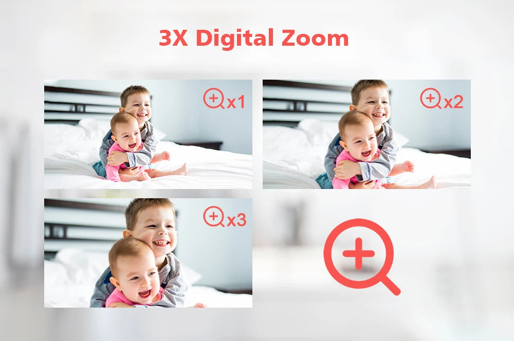 VB803 5-Inch Baby Monitor with 720P HD Display, 330° Pan & 135° Tilt, 3X Zoom, Two-Way Audio, Night Vision, and Lullaby Function
