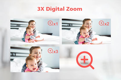 VB803 5-Inch Baby Monitor with 720P HD Display, 330° Pan & 135° Tilt, 3X Zoom, Two-Way Audio, Night Vision, and Lullaby Function