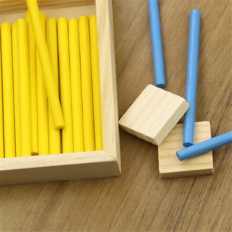 Montessori-Inspired Wooden Counting Sticks for Early Math Skills - Fun Educational Toys for Kids Ages 3-6