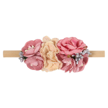 Vintage Floral Hairbands for Baby Girls - Handmade Cloth Headwear & Accessories for Special Occasions
