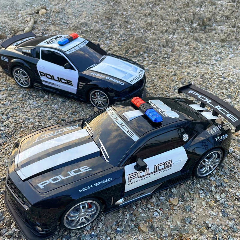 1/12 Big 2.4GHz Super Fast Police RC Car Remote Control Cars Toy With Lights Chase Drift Vehicle Toys Model for Boys Kid Gift