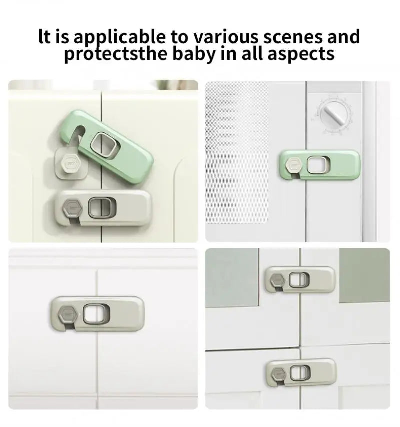 Baby Proofing Cabinet Lock Set - 1/2 PCS Safety Locks for Home Refrigerator, Drawers, and Doors - Anti-Pinch Hand Protection for Children