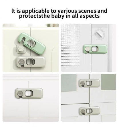 Baby Proofing Cabinet Lock Set - 1/2 PCS Safety Locks for Home Refrigerator, Drawers, and Doors - Anti-Pinch Hand Protection for Children