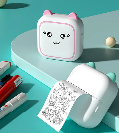MINI Print Portable Thermal Printer Wireless BT Self-adhesive Stickers Photo Printer HD Pocket Label Printer Android IOS