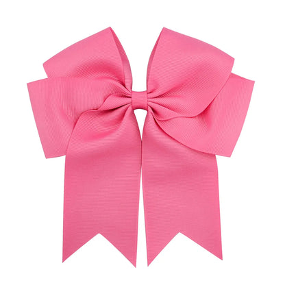 Vibrant 6-Inch Grosgrain Ribbon Hair Bows for Girls - Elegant Clips for Kids' Hair Accessories