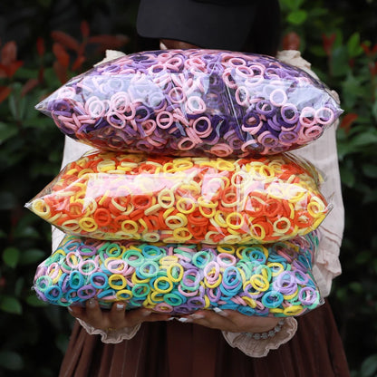 480PCS Vibrant Nylon Elastic Hair Ties for Girls – Colorful Ponytail Holders & Scrunchies for Fashionable Kids