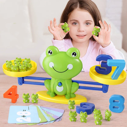 Montessori Frog Balance Scale Math Toy for Kids - Fun Early Learning Puzzle & Educational Gift