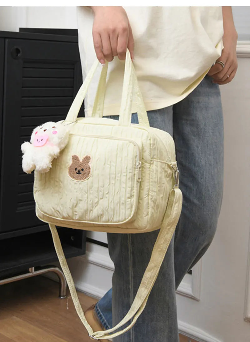 Adorable Bunny-Themed Maternity Diaper Bag - Versatile Lightweight Travel Handbag for Moms and Babies