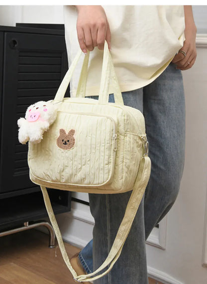 Adorable Bunny-Themed Maternity Diaper Bag - Versatile Lightweight Travel Handbag for Moms and Babies