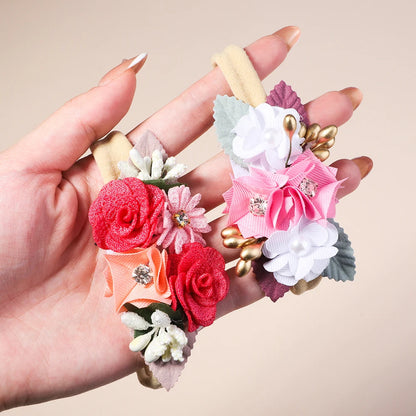 Sweet Floral Elastic Headband for Baby Girls - Adorable Hair Accessory for Newborns and Toddlers, Perfect for Gifting and Special Occasions