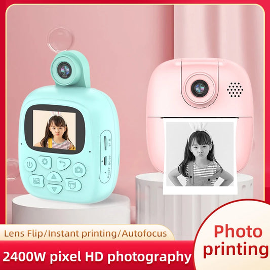 Kids Digital Camera Smart Instant Printing Digital Camera Portable Mini Camera Toys Thermal Print Camera Selfie Camera