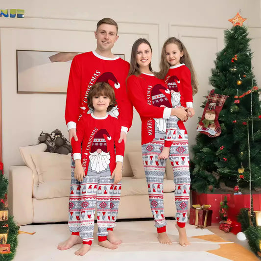Festive Family Matching Pajama Set for Christmas - Santa Claus Design for Adults and Kids Nightwear