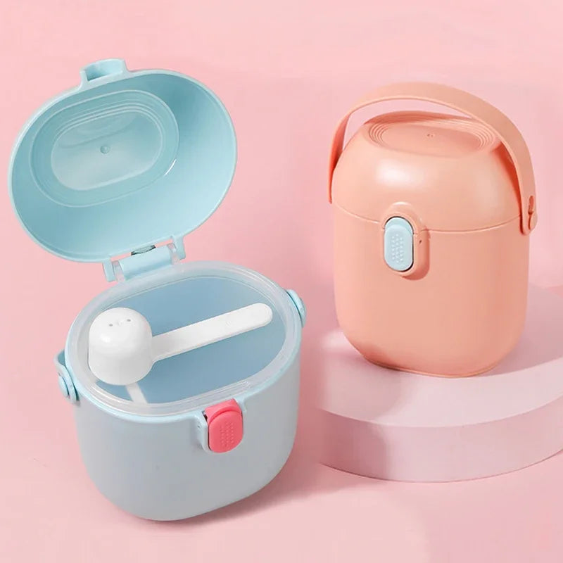 Multifunctional Portable Baby Food Organizer with Cute Cartoon Design for Cereal, Milk Powder, and Snacks