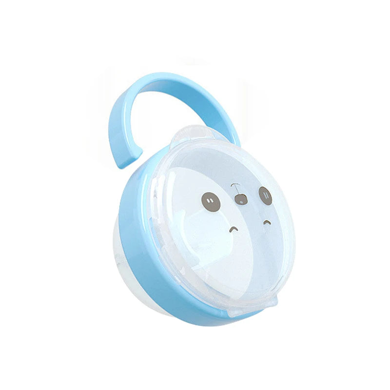 Cartoon-Themed Portable Pacifier Storage Case for Babies - Travel-Friendly Soother Holder