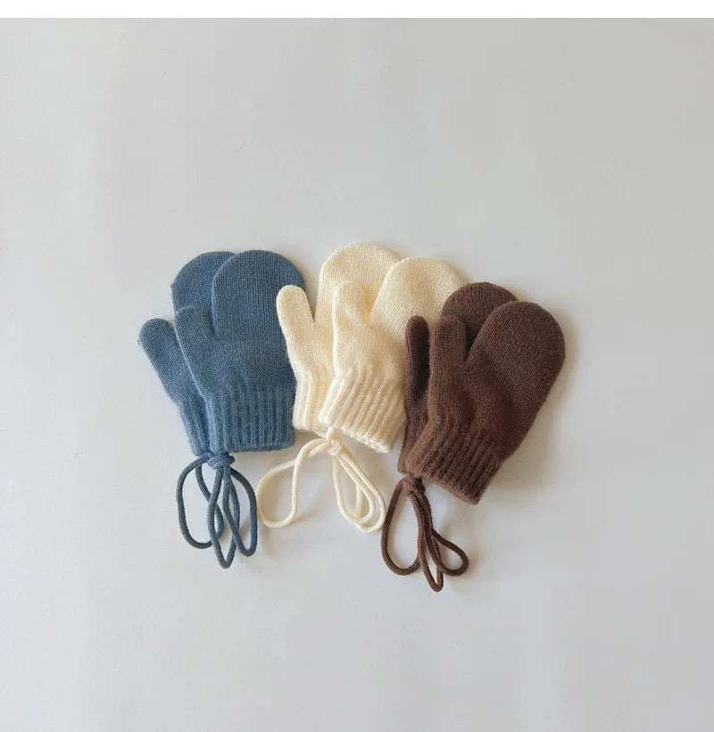 Vibrant Cashmere Baby Mittens for Winter - Knitted Kids Gloves for Boys & Girls (Ages 1-3)