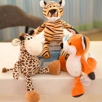 25CM Adorable Jungle Plush Dolls - Kawaii Lion, Elephant, and Monkey Stuffed Animal Toys for Kids and Babies