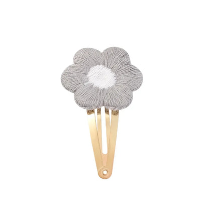 Vintage Floral Embroidery Hair Clips for Girls - Set of 2 Sweet Hair Pins