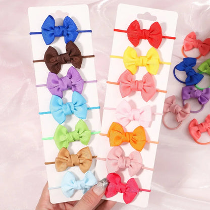 5-Pack Kids Hair Accessories with Bow Scrunchies - Elastic Hair Ties for Girls and Babies