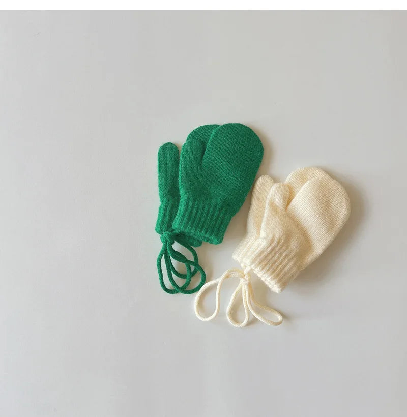Vibrant Cashmere Baby Mittens for Winter - Knitted Kids Gloves for Boys & Girls (Ages 1-3)